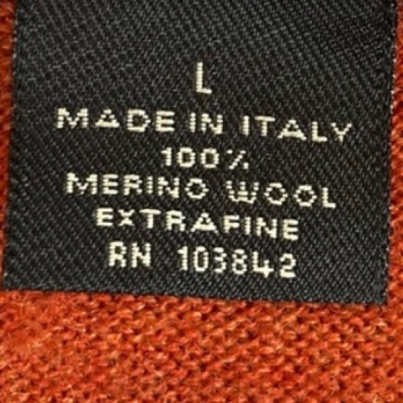 Neiman Marcus Made In Italy 100% Merino Wool Long Sleeve Polo Sweater Shirt Sz L - Picture 9 of 9